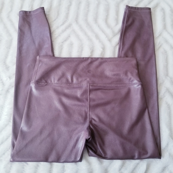 Athleta elation shimmer leggings in mauve - Picture 2 of 8